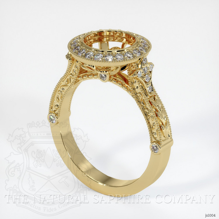 14K Yellow Gold Antique Style Ring Setting