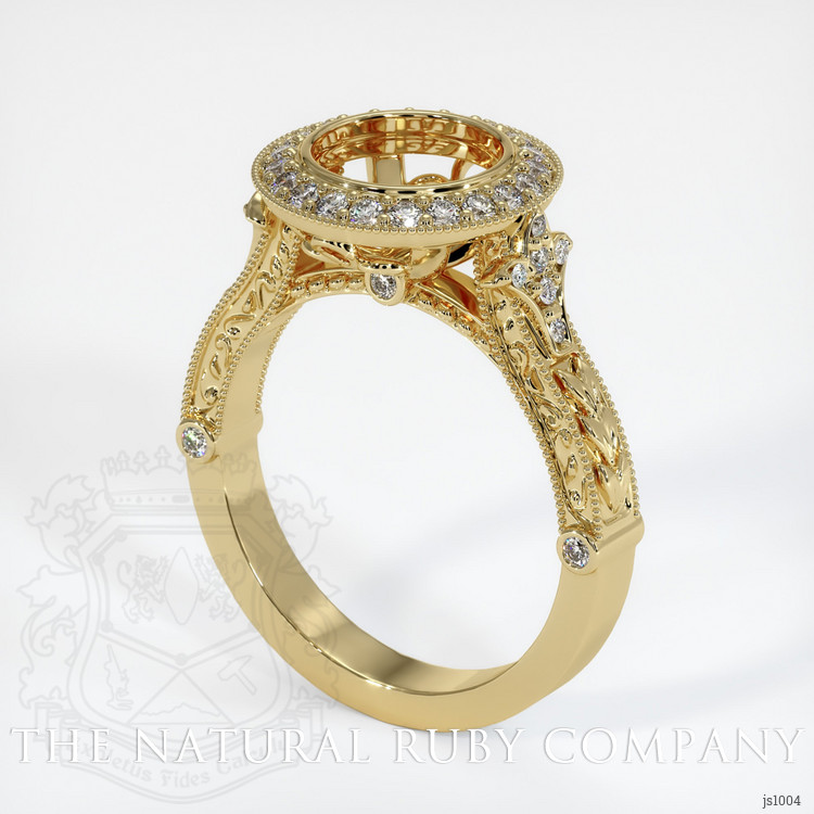 14K Yellow Gold Antique Style Ring Setting