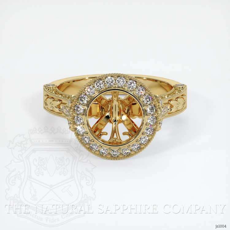14K Yellow Gold Antique Style Ring Setting