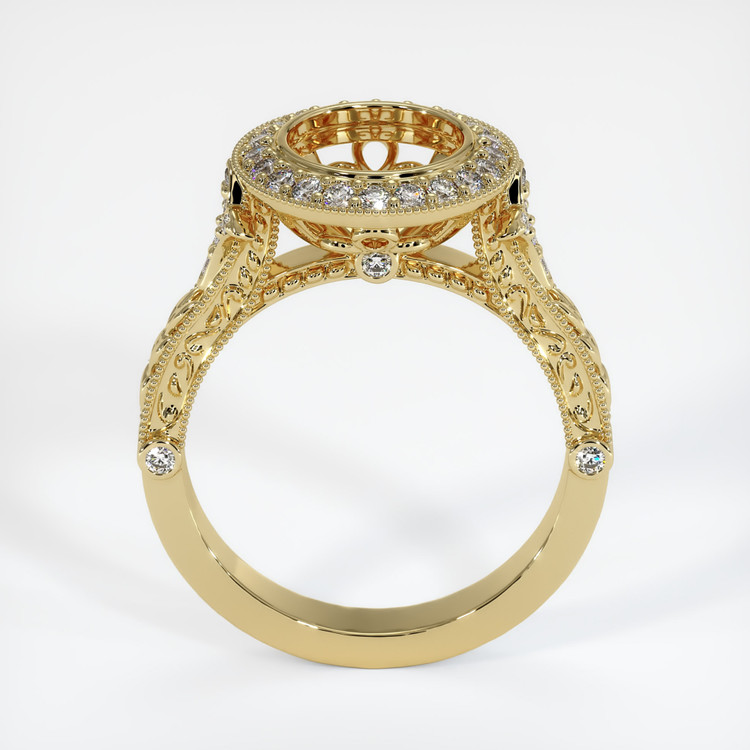 14K Yellow Gold Antique Style Ring Setting