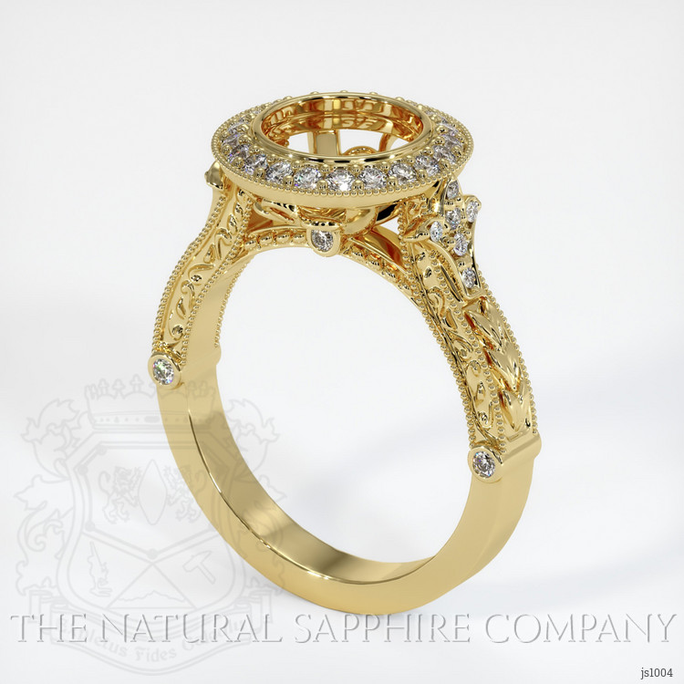 18K Yellow Gold Antique Style Ring Setting