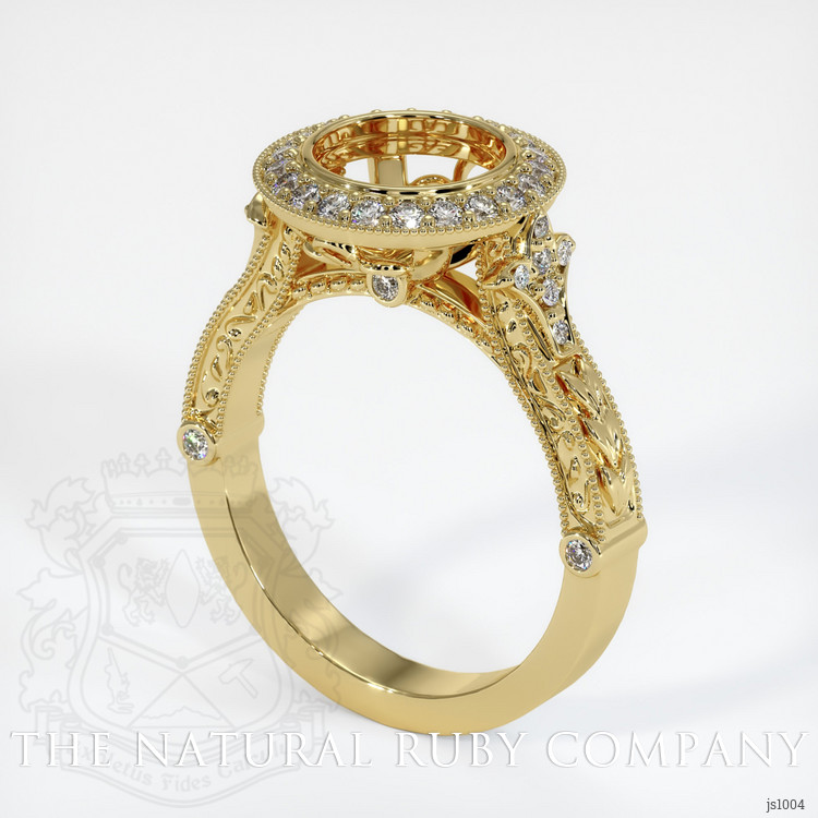 18K Yellow Gold Antique Style Ring Setting