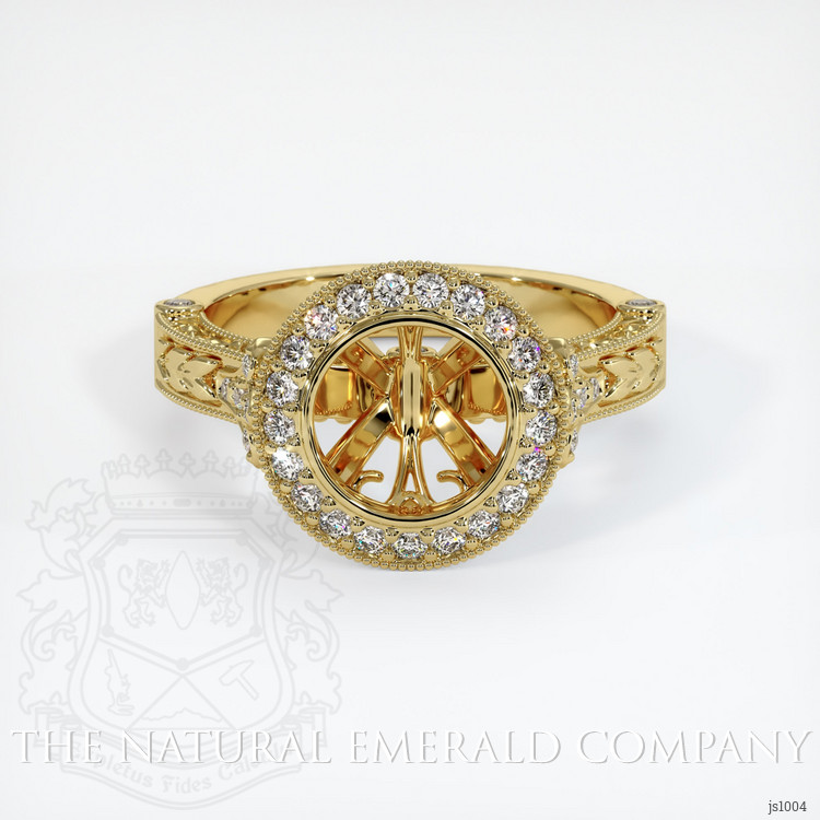 18K Yellow Gold Antique Style Ring Setting