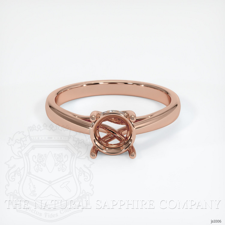 14K Rose Gold Pave Ring Setting