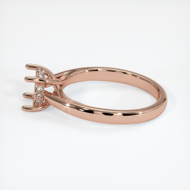 14K Rose Gold Pave Ring Setting