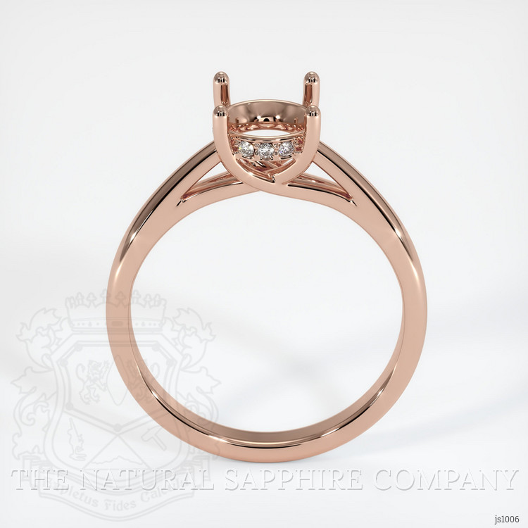 14K Rose Gold Pave Ring Setting