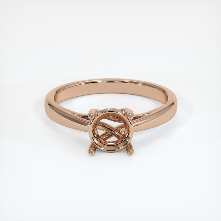 18K Rose Gold Pave Ring Setting