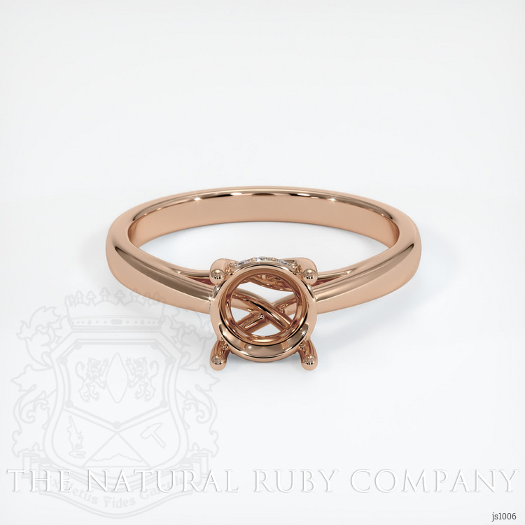18K Rose Gold Pave Ring Setting