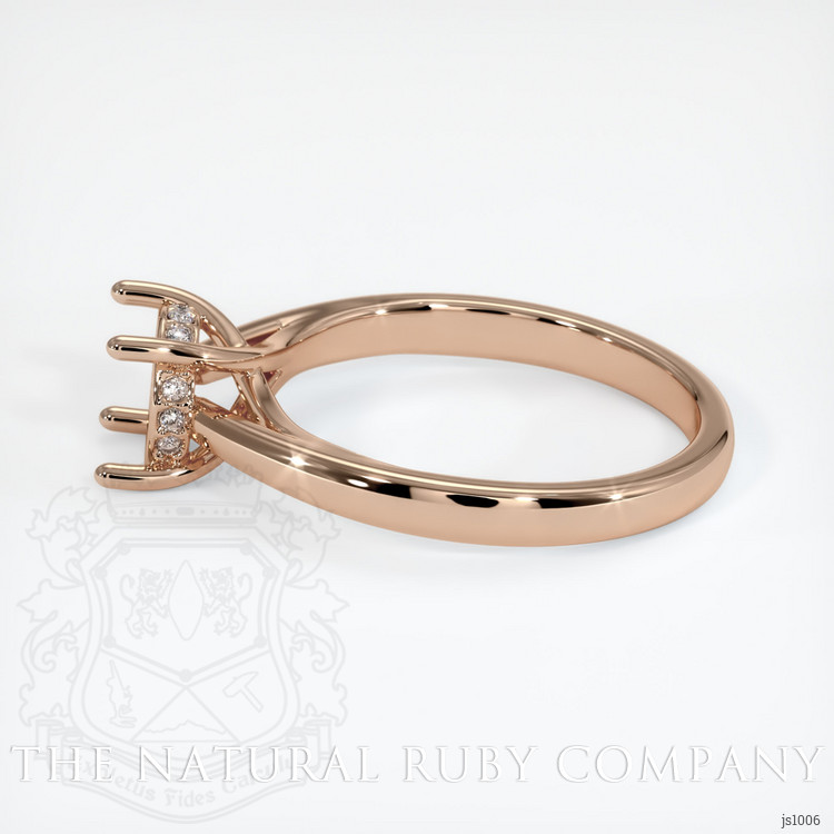 18K Rose Gold Pave Ring Setting