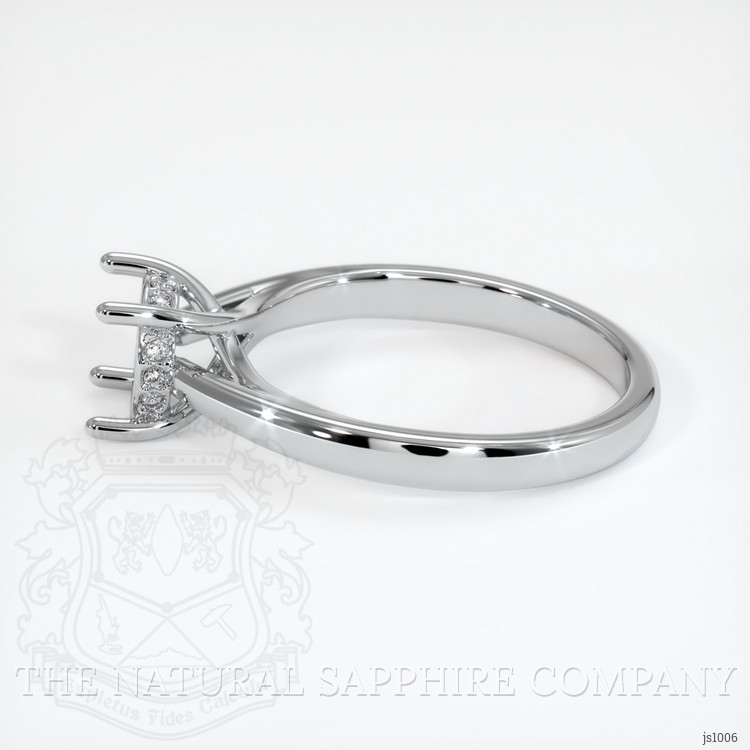 14K White Gold Pave Ring Setting