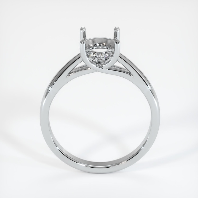 14K White Gold Pave Ring Setting