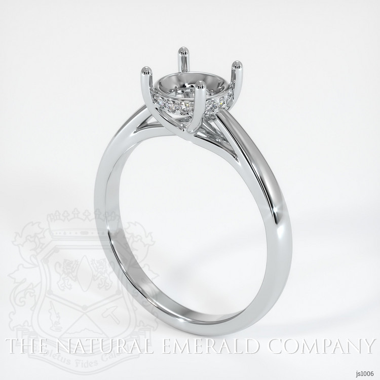 18K White Gold Pave Ring Setting
