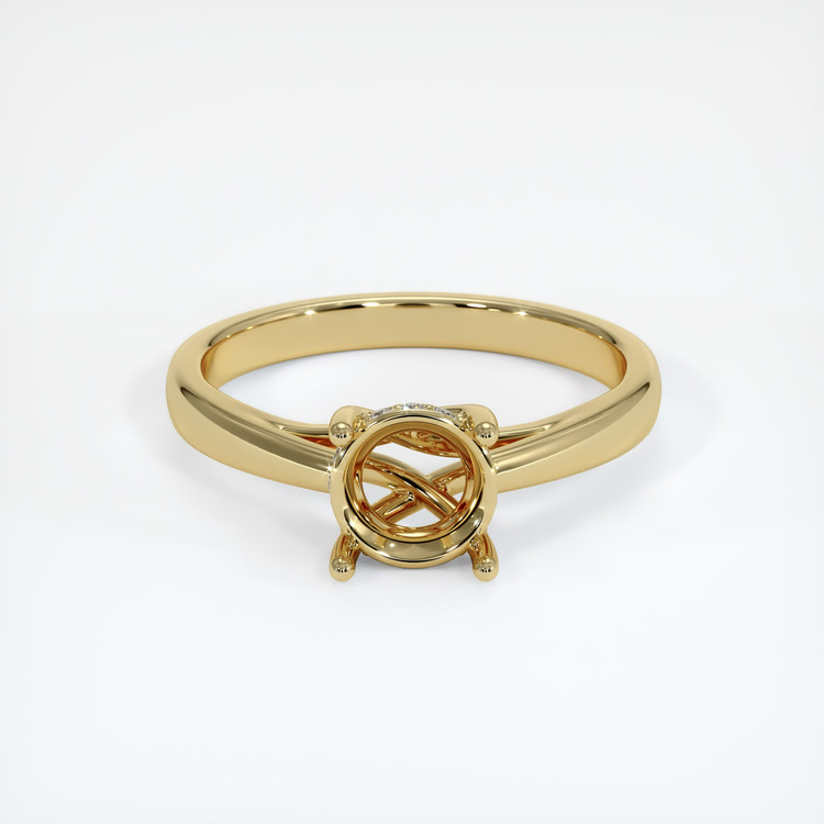 14K Yellow Gold Pave Ring Setting
