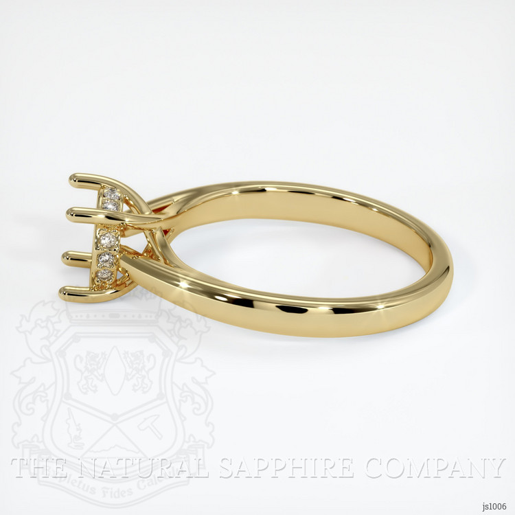 14K Yellow Gold Pave Ring Setting