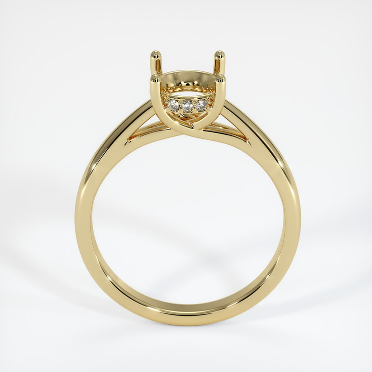 14K Yellow Gold Pave Ring Setting