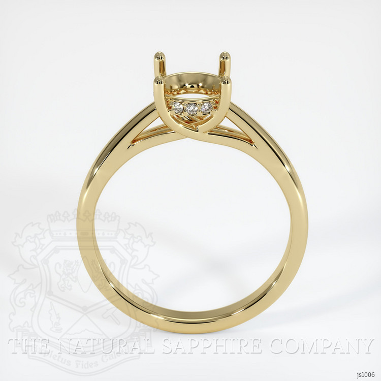 14K Yellow Gold Pave Ring Setting