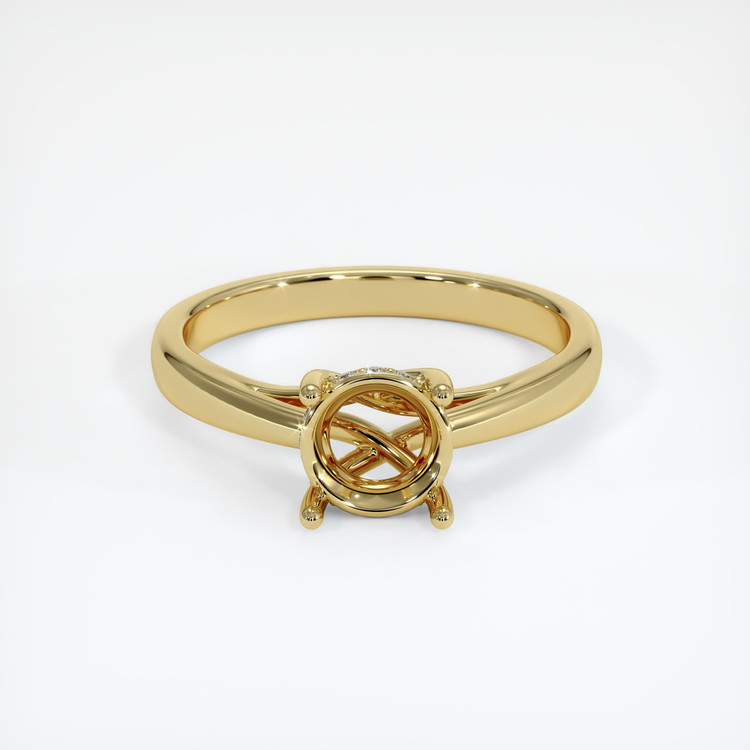 18K Yellow Gold Pave Ring Setting