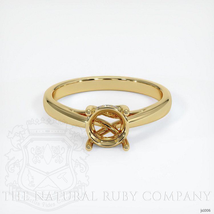 18K Yellow Gold Pave Ring Setting