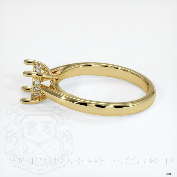 18K Yellow Gold Pave Ring Setting