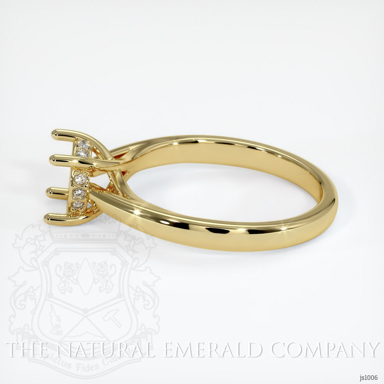18K Yellow Gold Pave Ring Setting