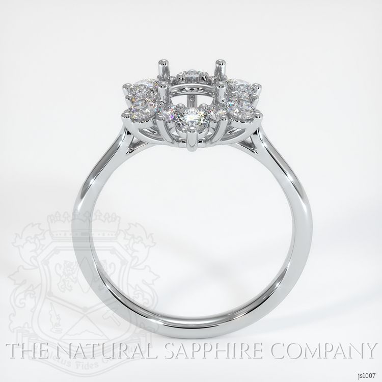 Platinum 950 Halo Ring Setting