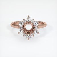 14K Rose Gold Halo Ring Setting Image