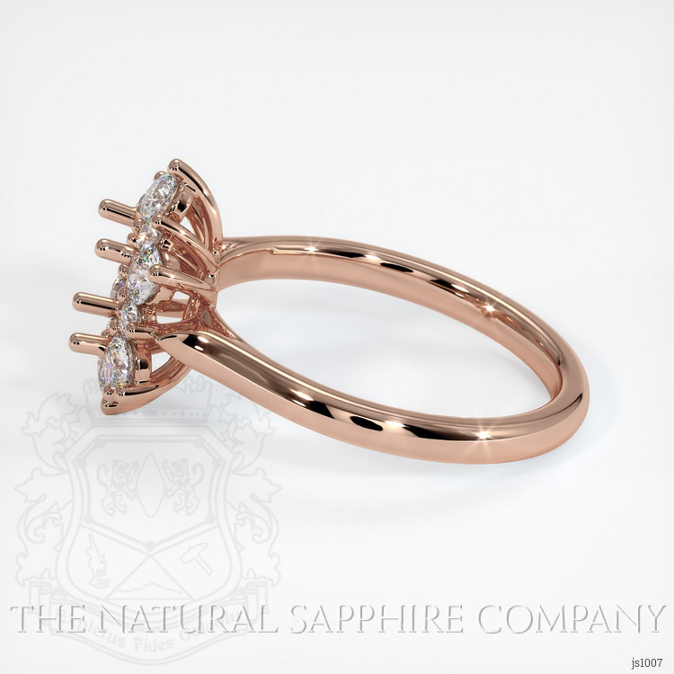 14K Rose Gold Halo Ring Setting