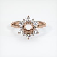 18K Rose Gold Halo Ring Setting Image