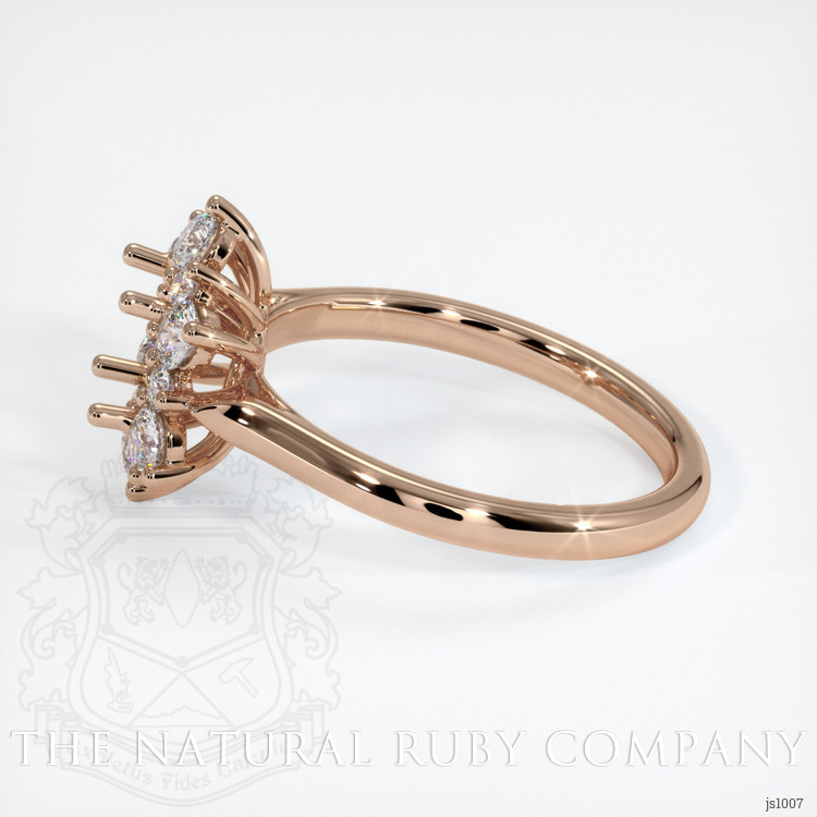 18K Rose Gold Halo Ring Setting