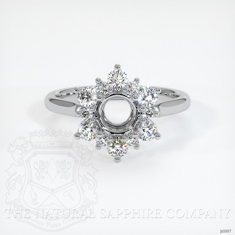 10K White Gold Halo Ring Setting