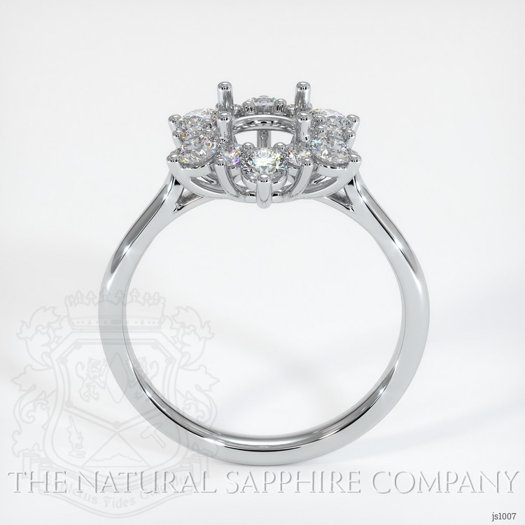 14K White Gold Halo Ring Setting