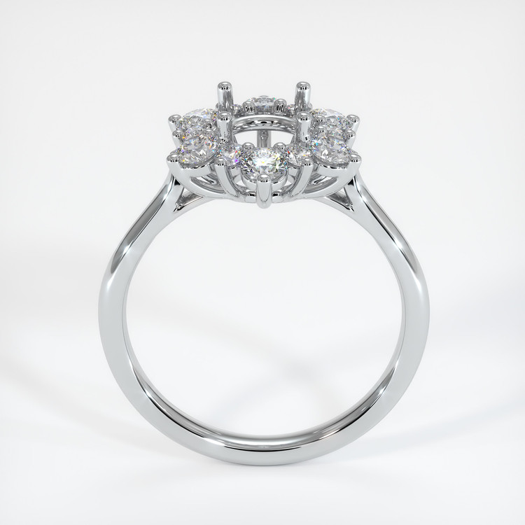 14K White Gold Halo Ring Setting