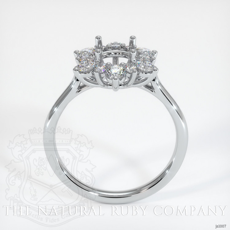 14K White Gold Halo Ring Setting