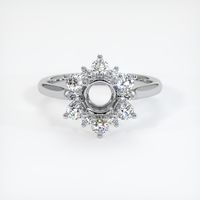18K White Gold Halo Ring Setting Image