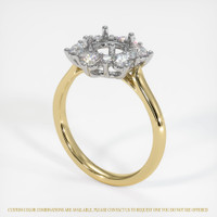 14K White & Yellow Halo Ring Setting Video