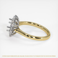 14K White & Yellow Halo Ring Setting Image