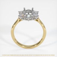 14K White & Yellow Halo Ring Setting Image