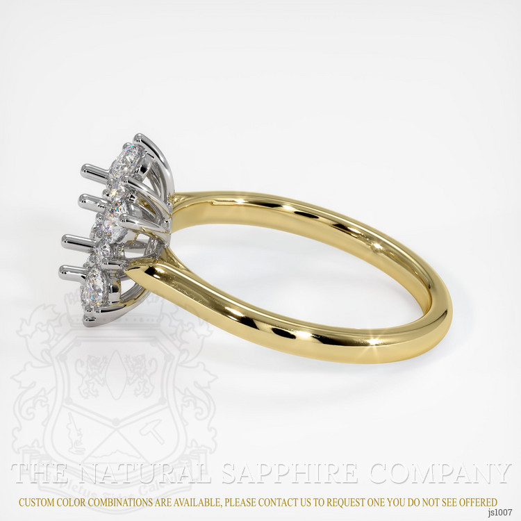 18K White & Yellow Halo Ring Setting
