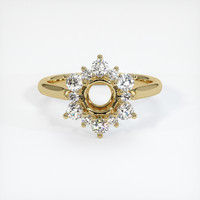 10K Yellow Gold Halo Ring Setting Image
