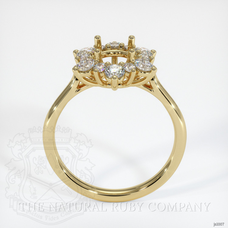 10K Yellow Gold Halo Ring Setting