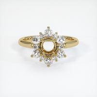 14K Yellow Gold Halo Ring Setting Image