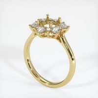18K Yellow Gold Halo Ring Setting Video
