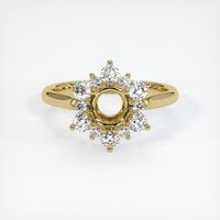 18K Yellow Gold Halo Ring Setting Image