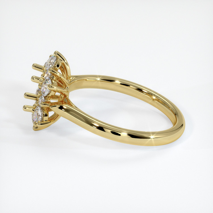 18K Yellow Gold Halo Ring Setting