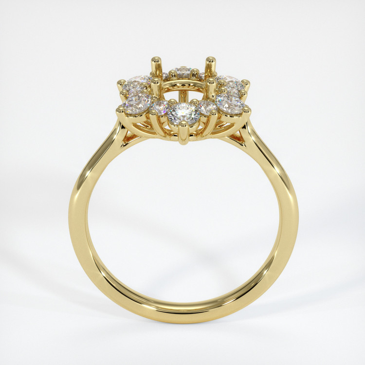 18K Yellow Gold Halo Ring Setting