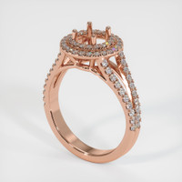 14K Rose Gold Pave Ring Setting Video