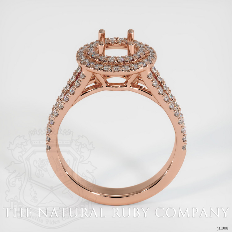 14K Rose Gold Pave Ring Setting