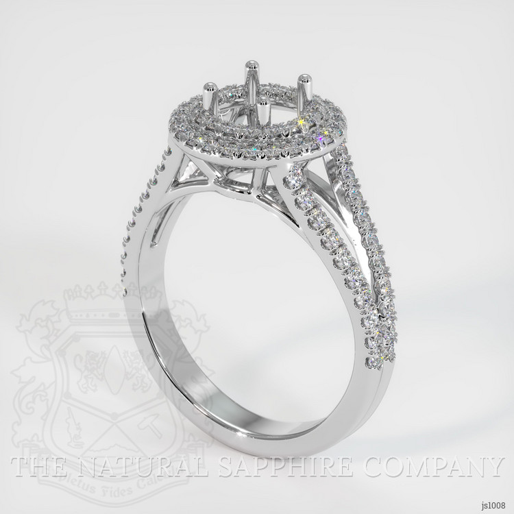 10K White Gold Pave Ring Setting