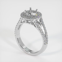 14K White Gold Pave Ring Setting Video