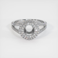14K White Gold Pave Ring Setting Image